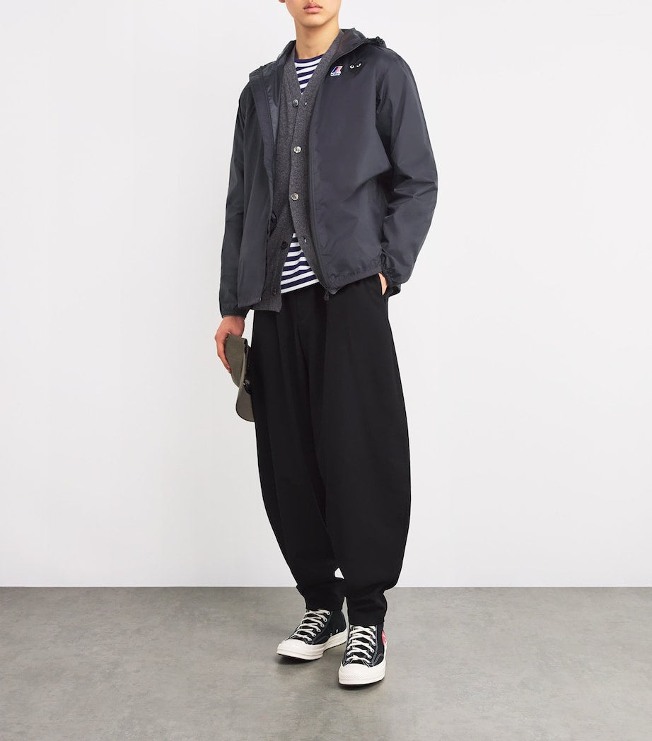 Comme Des Garçons Play Black x K-Way Nylon Water-Resistant Jacket