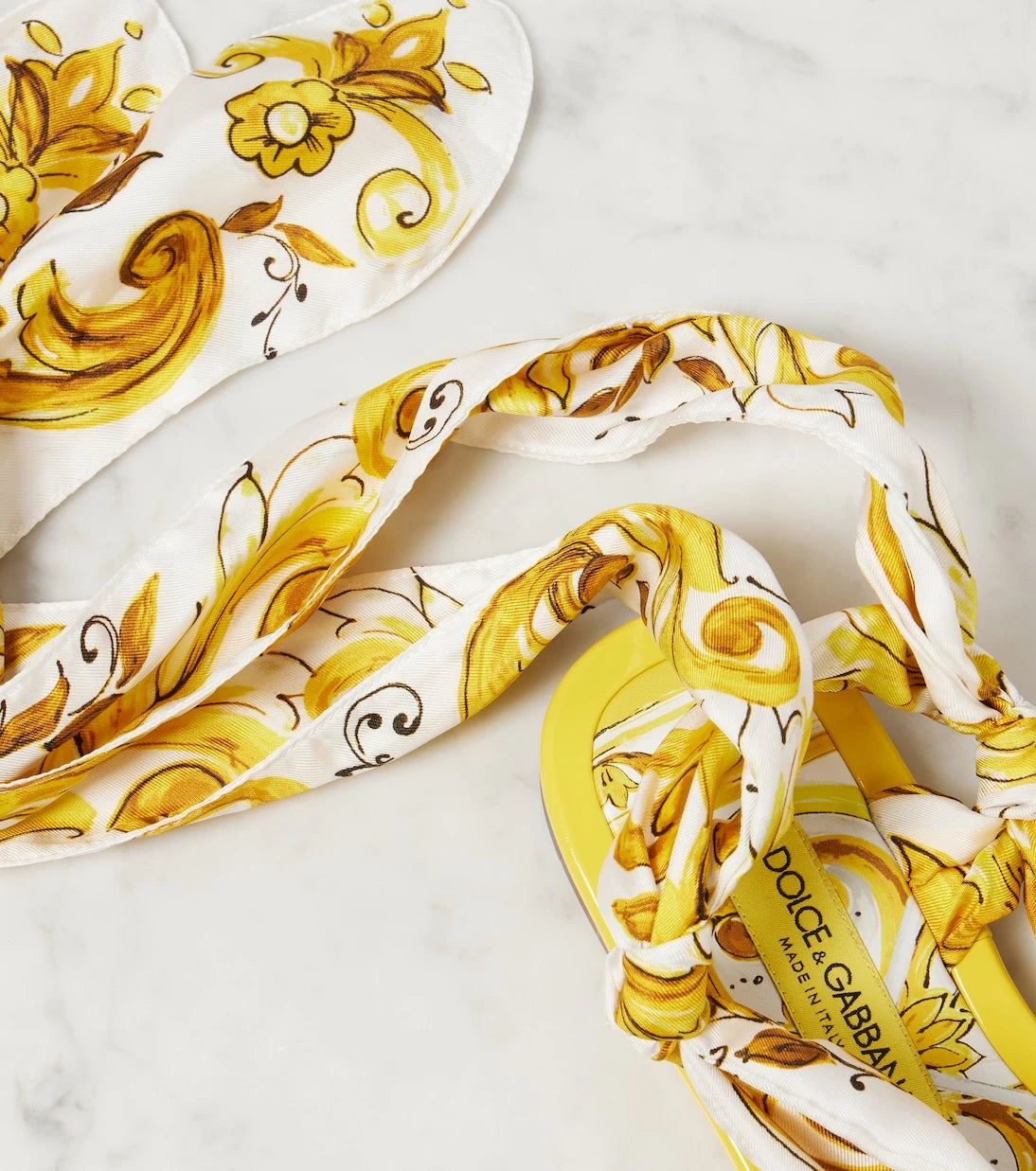 Dolce&Gabbana - Printed silk twill sandals