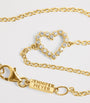 Yellow Gold and Diamond Open Heart Bracelet