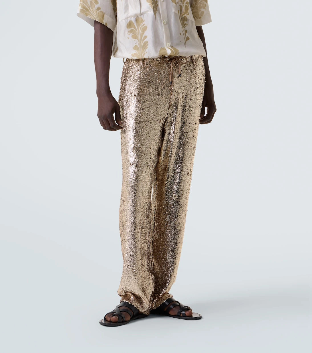 Dries Van Noten - Payetli düz pantolon