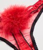 Gilda & Pearl Red Silk Pom-Pom Brief Encounter Thong
