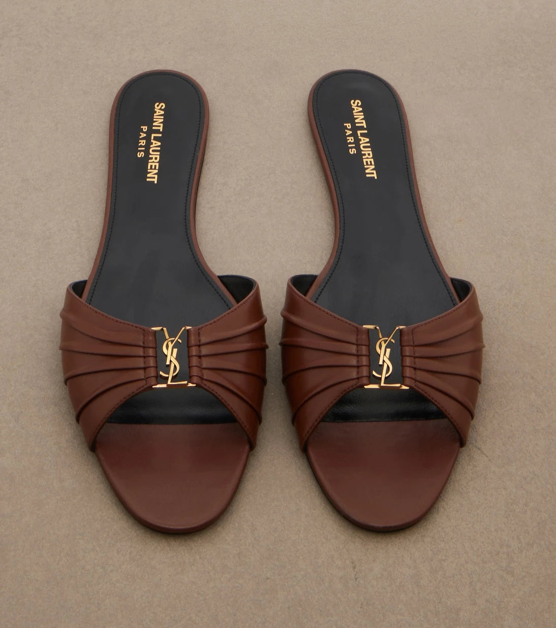 Saint Laurent - Babylone leather slides