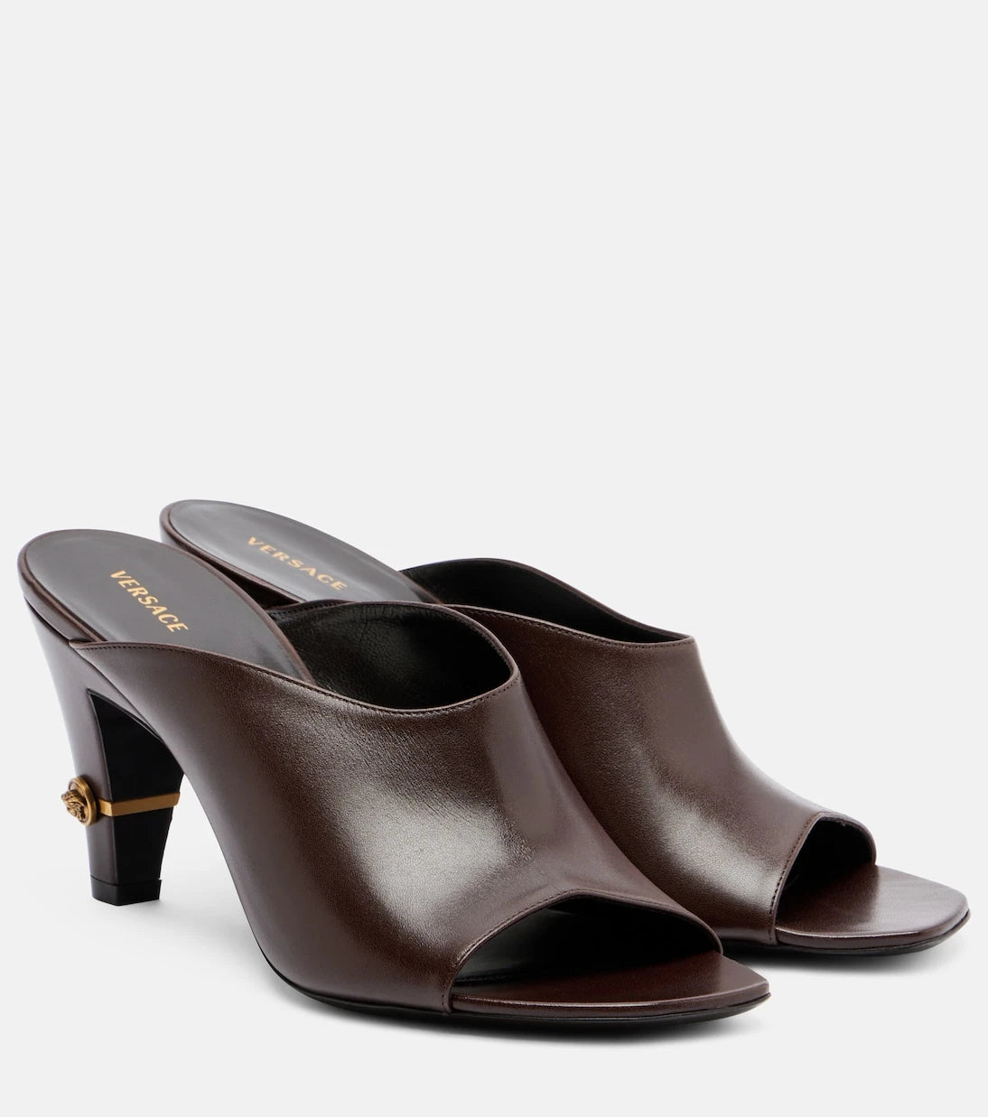 Versace - Giulietta leather mules