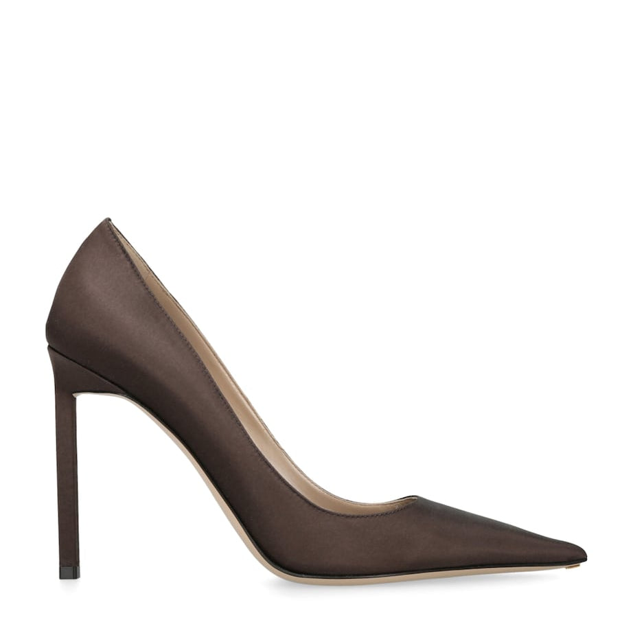 TOM FORD Brown Satin Betty Pumps 105