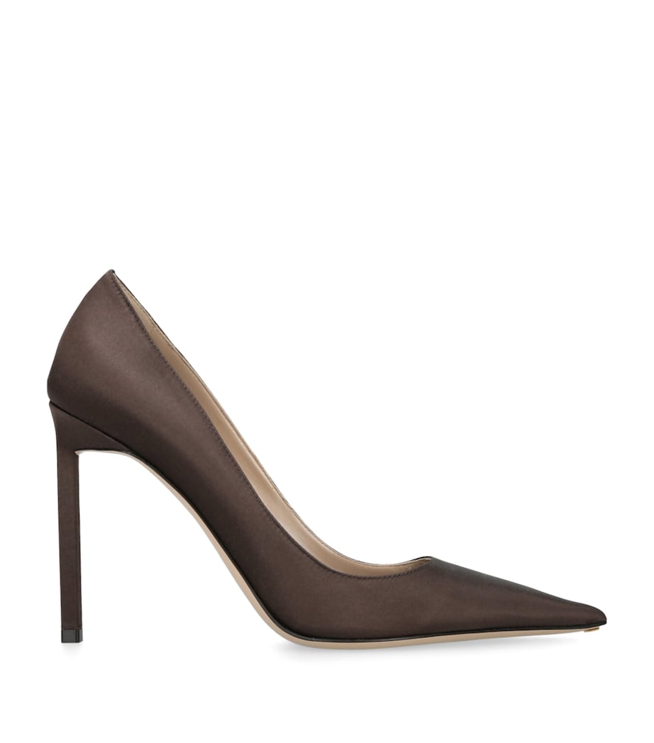 TOM FORD Brown Satin Betty Pumps 105