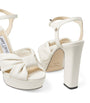 Jimmy Choo White Heloise 120 Leather Sandals
