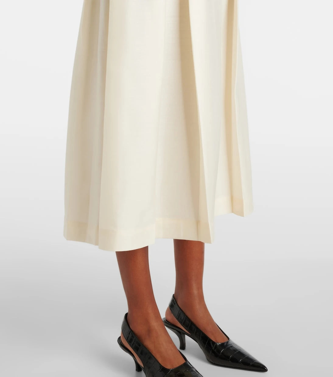 Toteme - Twinflower wool and silk midi skirt