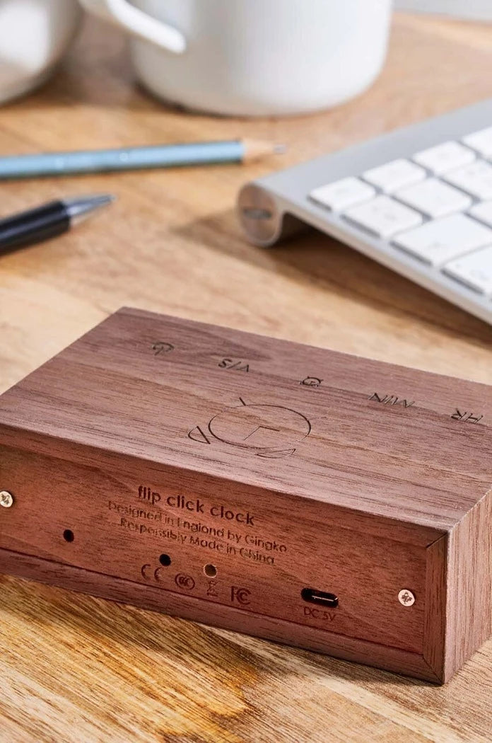 Gingko Design Flip Click Clock Masa Saati