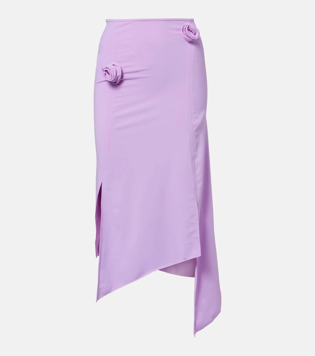 Coperni - Floral-appliqué jersey midi skirt