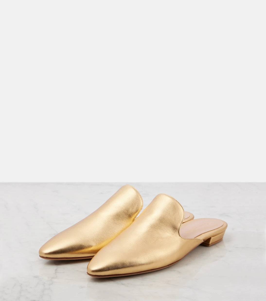 Gianvito Rossi - Raja metallic leather mules