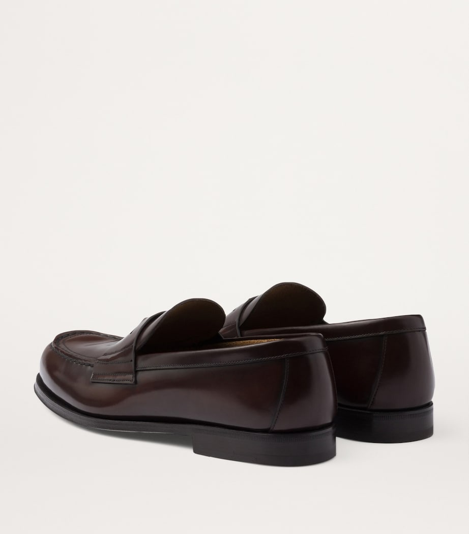 Brushed Leather Loafers