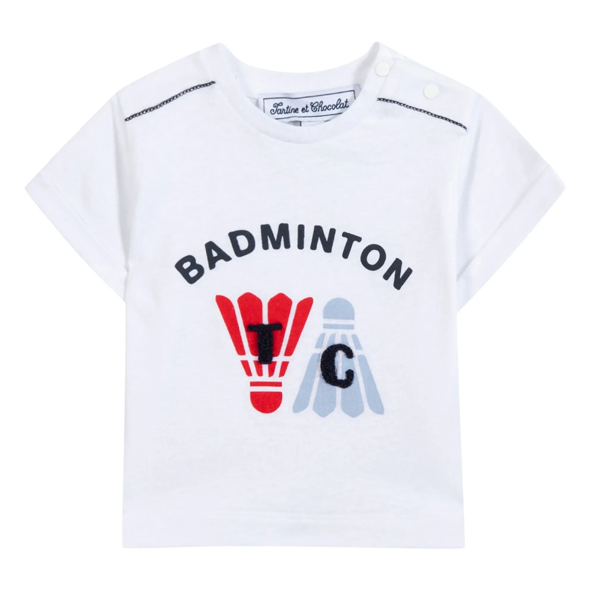 Tartine et Chocolat - Badminton shuttlecocks T-shirt | White
