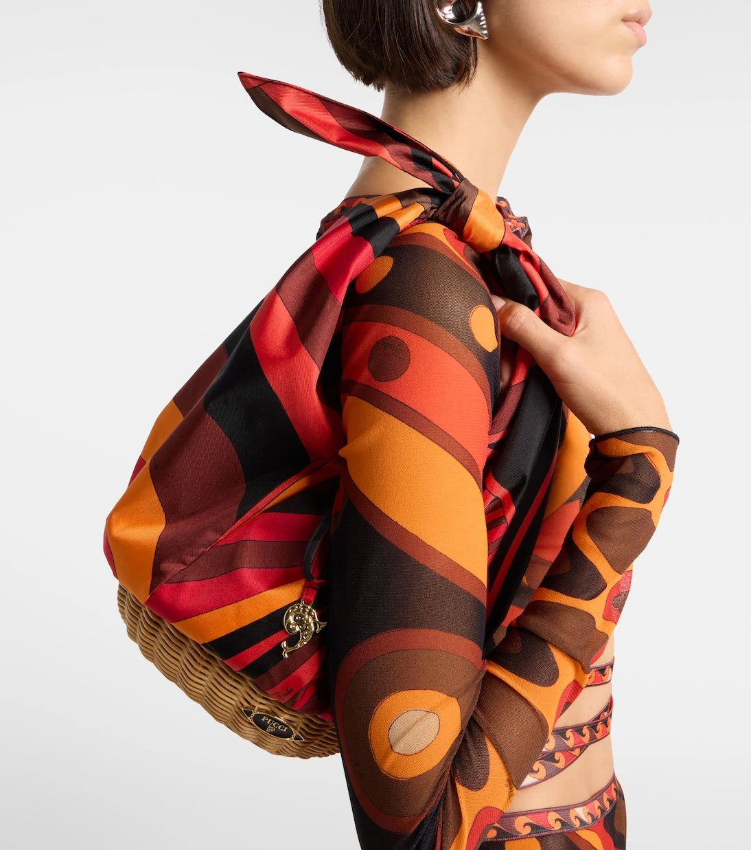 Pucci - Picnic Iride silk top-handle bag
