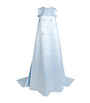 Huishan Zhang Blue Satin Embellished Amoret Gown