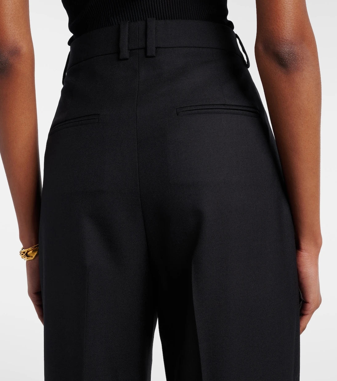 Saint Laurent - Wool wide-leg pants