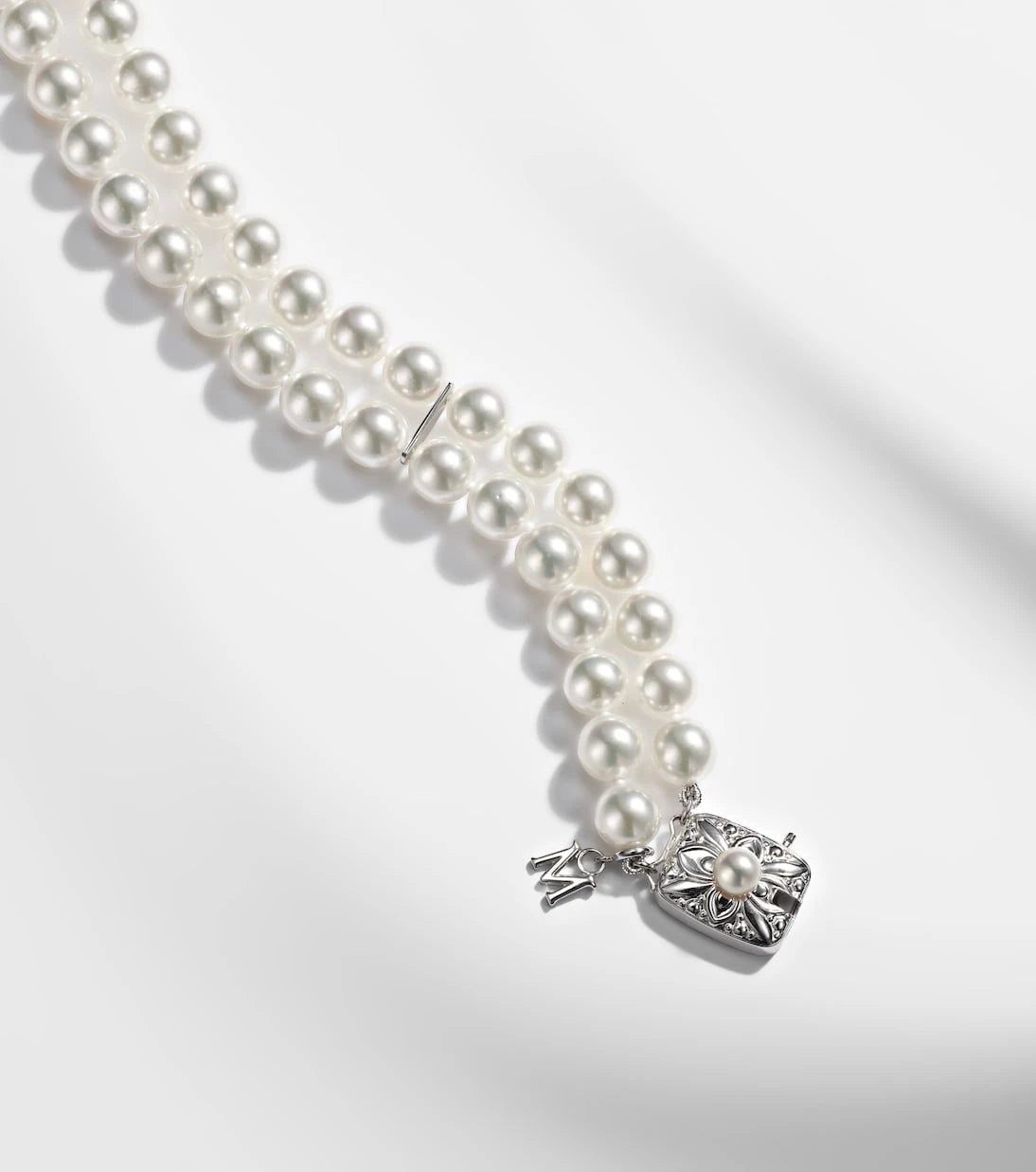 Mikimoto - 18kt white gold bracelet with pearls