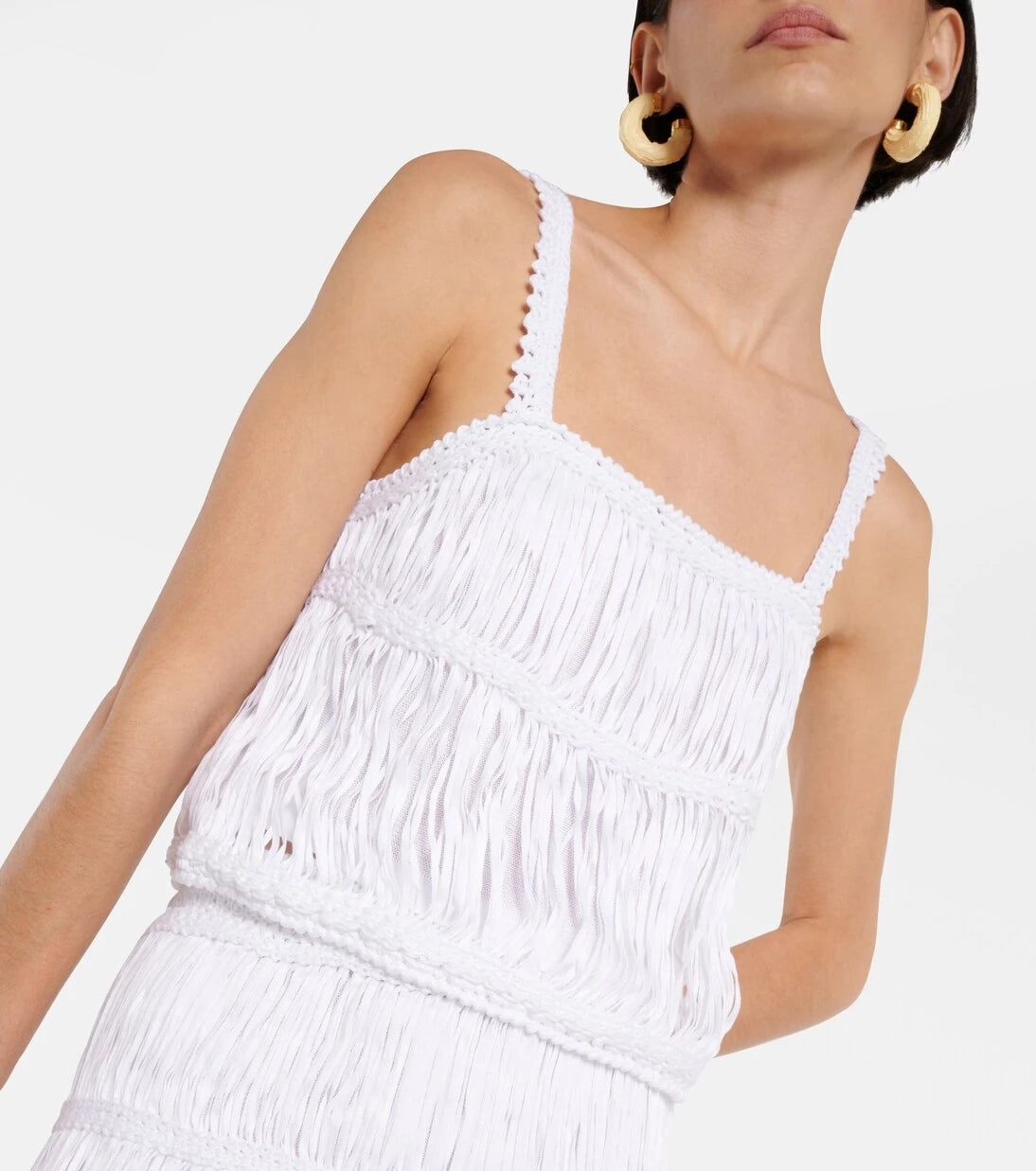 Simkhai - Sterling macramé cotton crop top