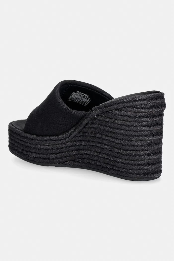 Calvin Klein kadın WEDGE ESPAD 70 CANVAS MG terlik