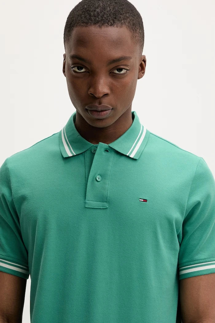 Tommy Jeans erkek pamuklu yakalı tişört