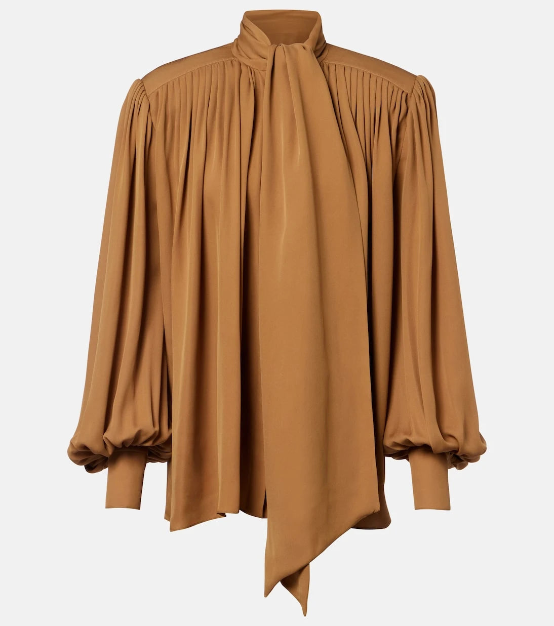 Khaite - Vali pleated silk georgette blouse