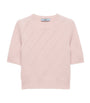 Prada Pink Cashmere Short-Sleeve Sweater