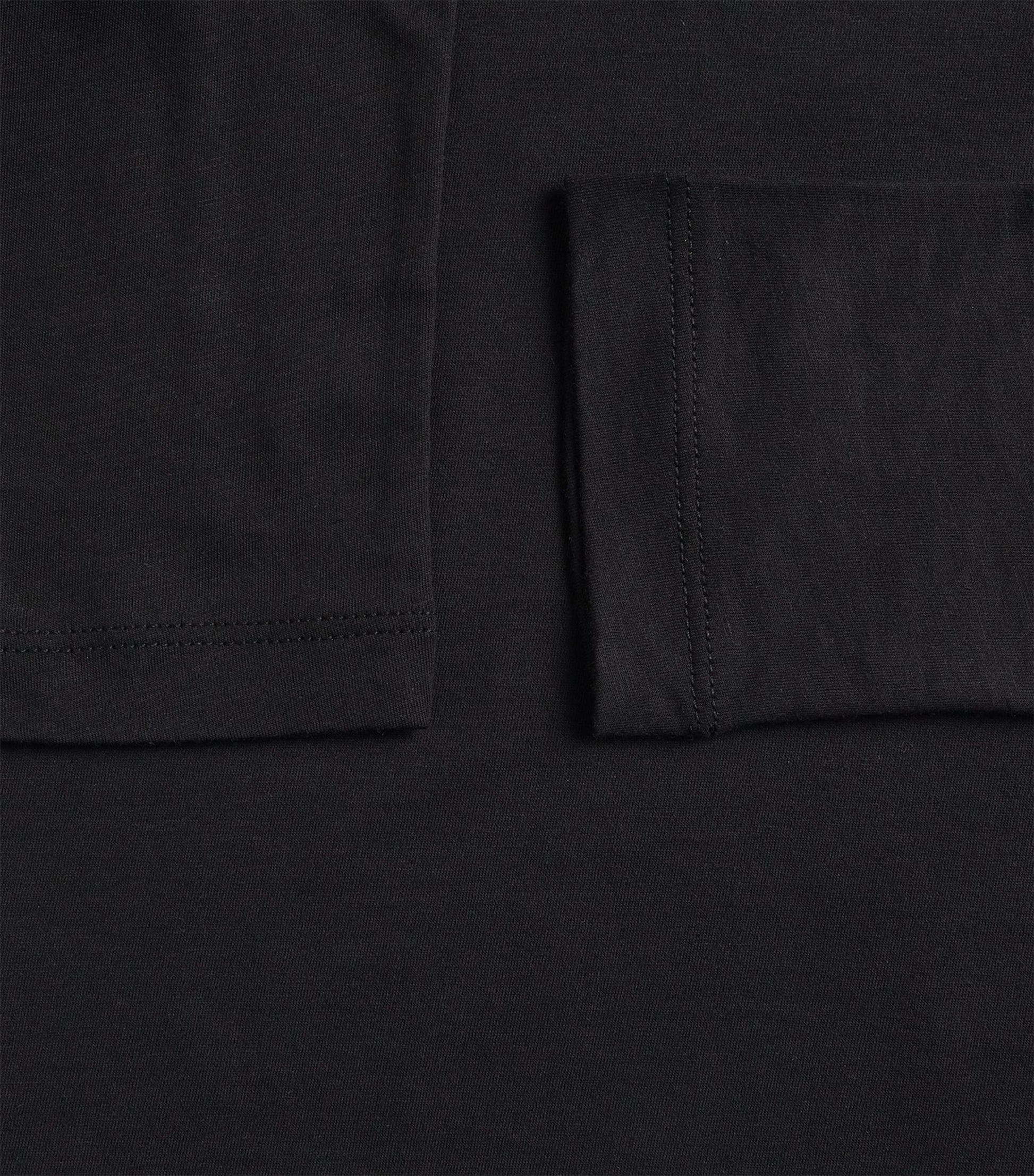 Joseph Black Cotton-Silk Long-Sleeve T-Shirt