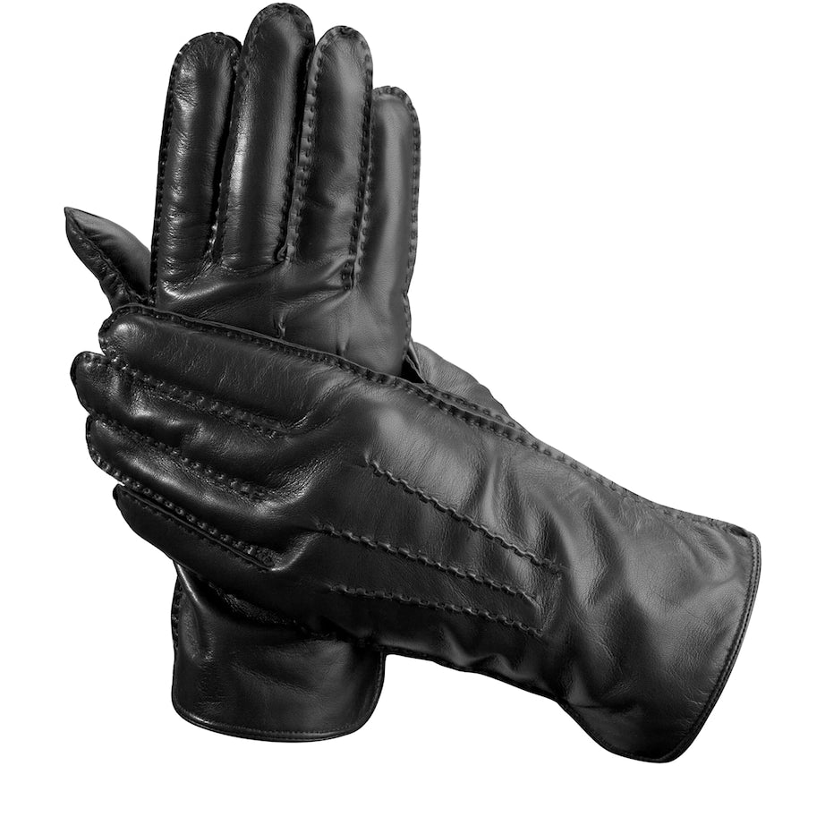 Aspinal Of London Men's Wool-Cashmere Lined Leather Gloves (Medium)