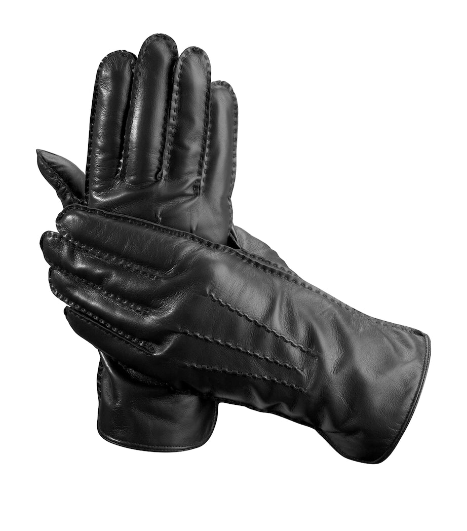 Aspinal Of London Men's Wool-Cashmere Lined Leather Gloves (Medium)