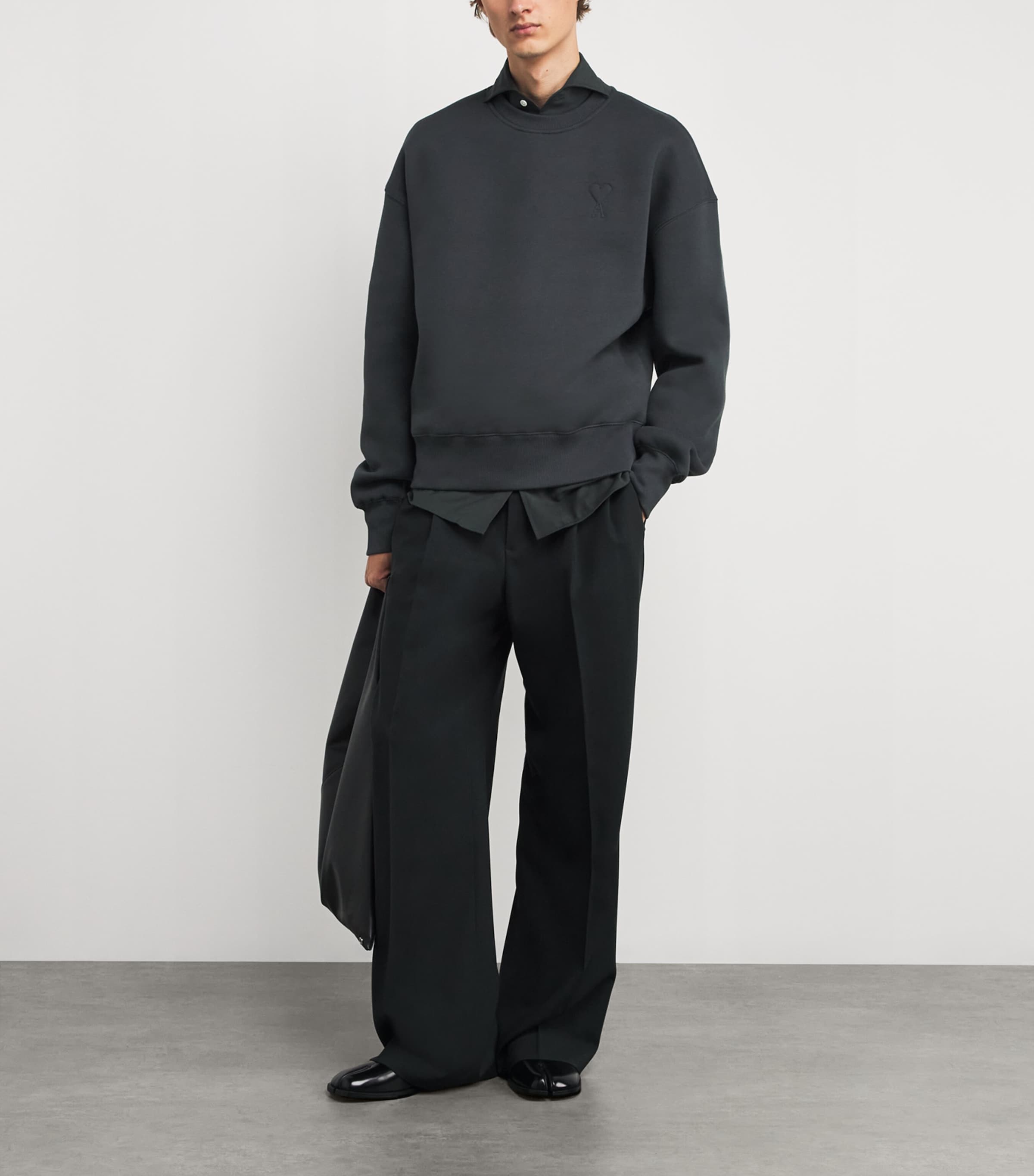 Black Cotton Ami de Coeur Sweatshirt