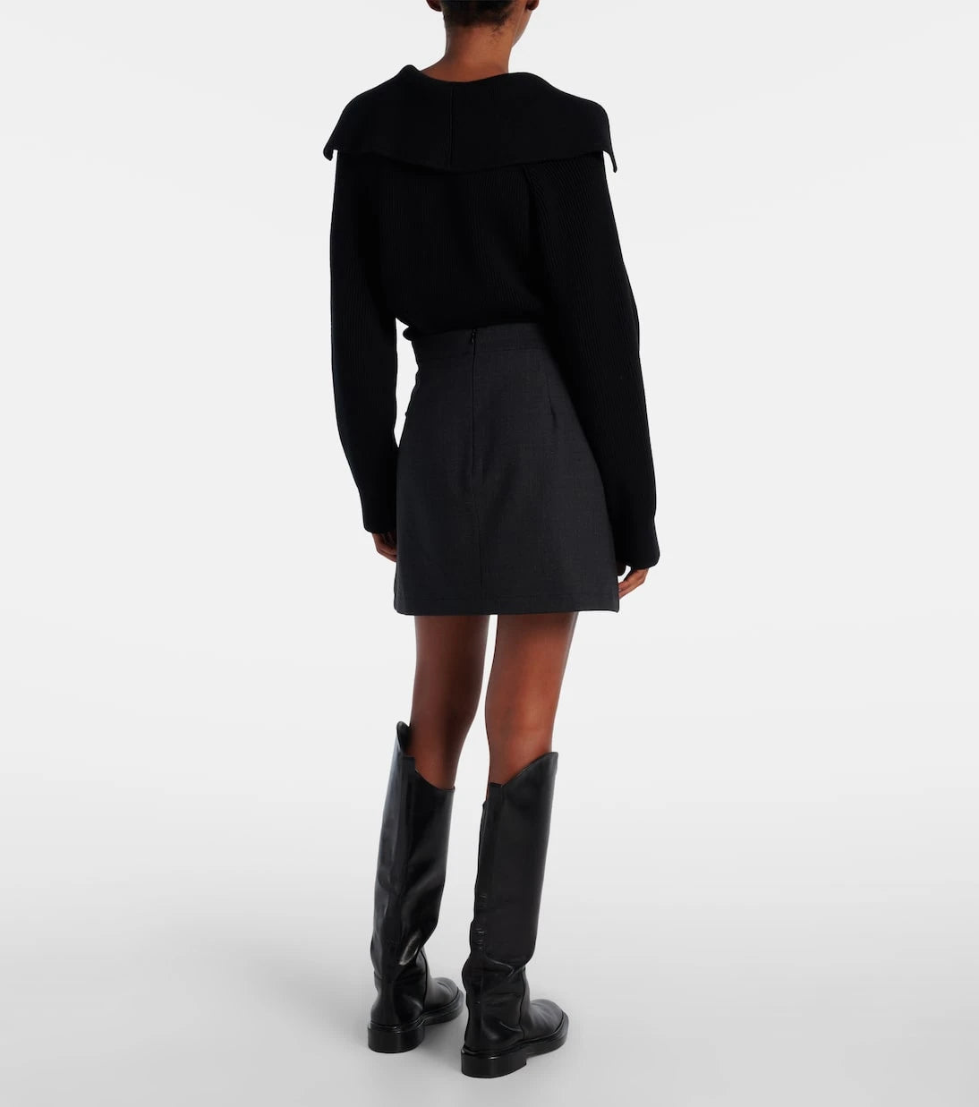 Plan C - Sequined wool-blend miniskirt