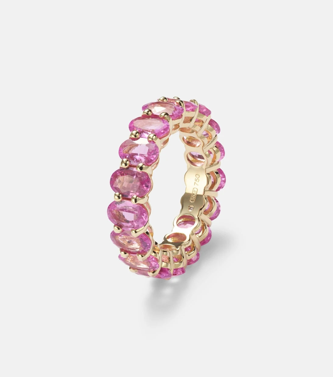 Shay Jewelry - خاتم إترنيتي من الذهب عيار 18 قيراطًا مرصّع بالياقوت