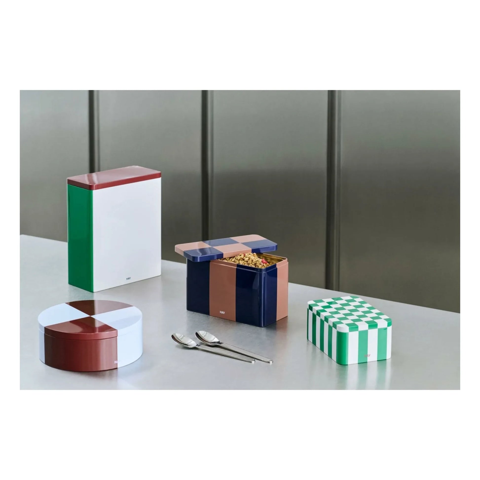 Hay - Tin storage box | Green