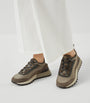 Brown Techno-Suede Runner Sneakers