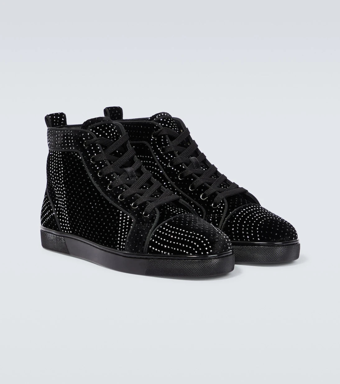 Christian Louboutin - Louis suede embellished sneakers