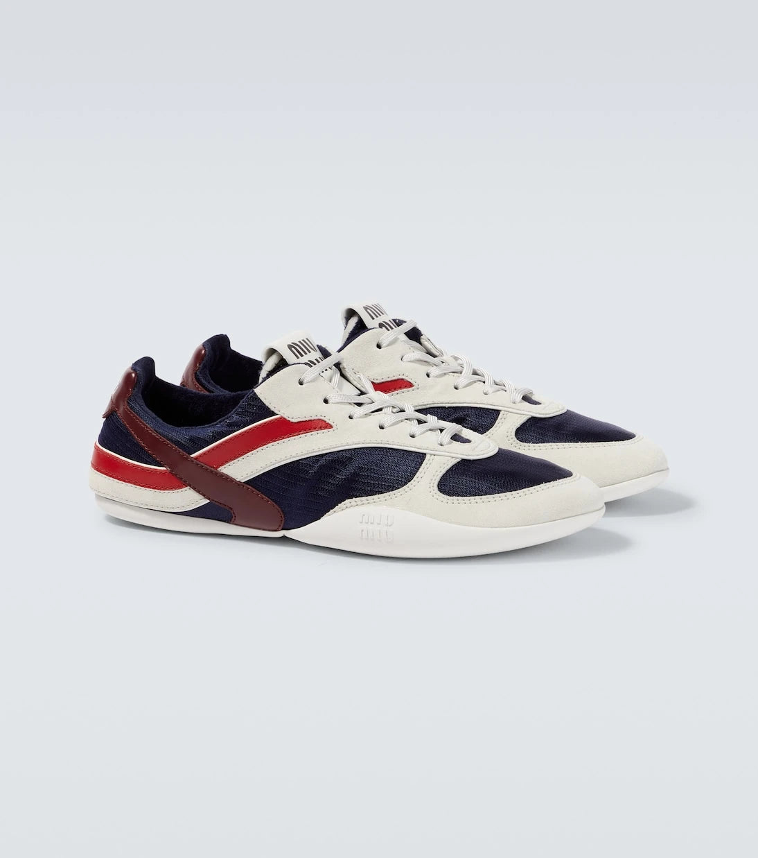 Miu Miu - Gymnasium suede-trimmed sneakers
