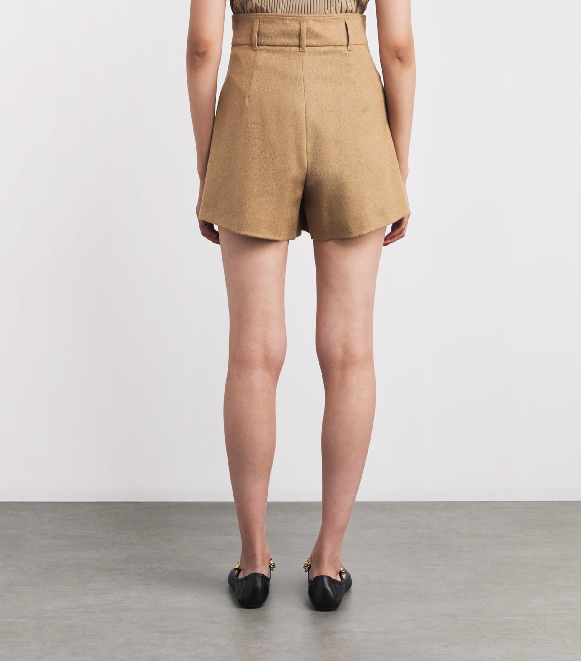 Max Mara Beige Wool Shorts