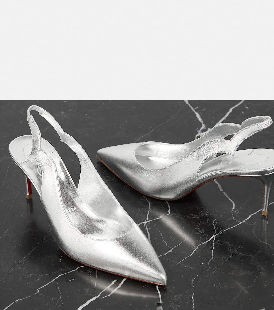 Christian Louboutin - Leather slingback pumps