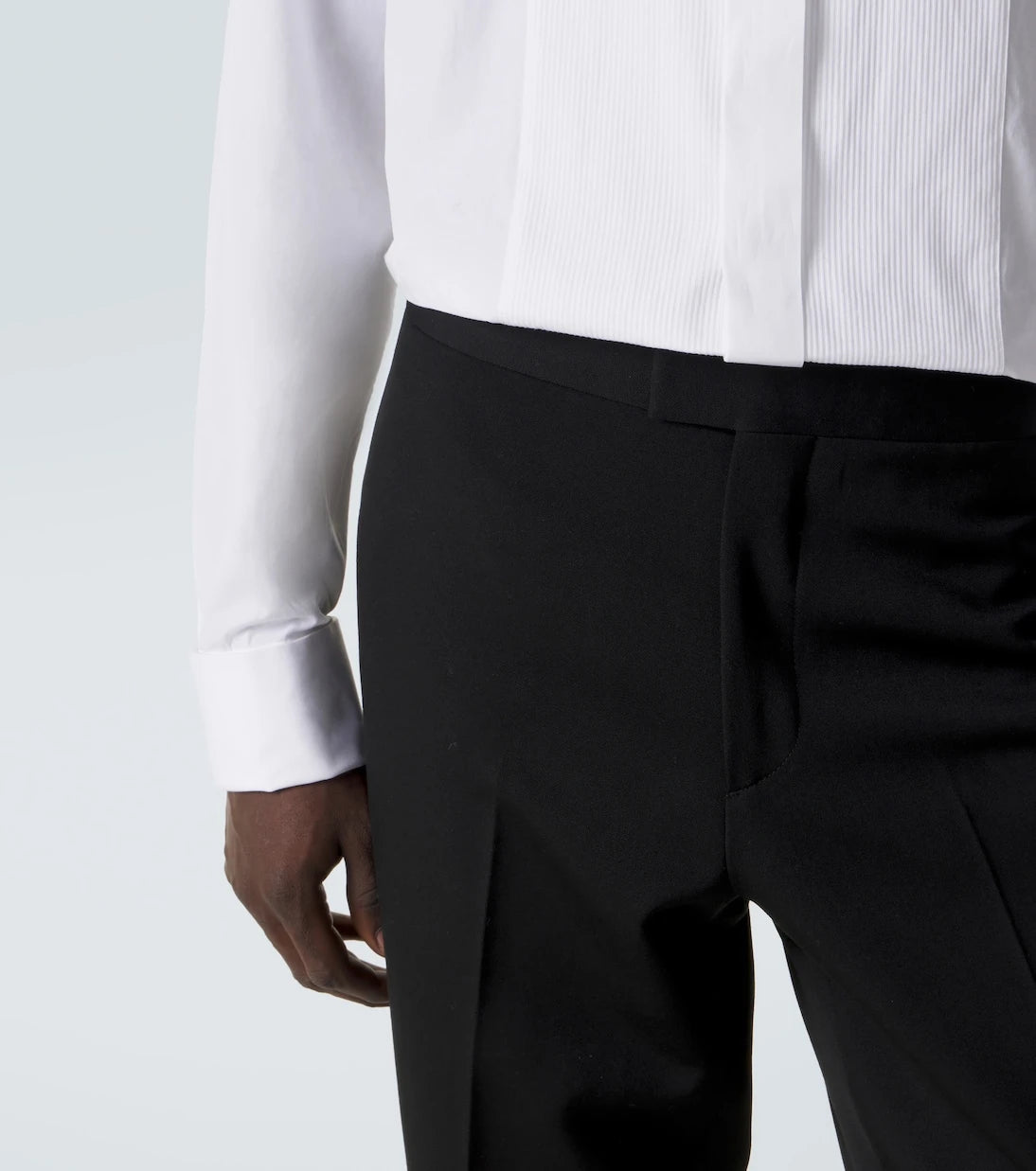 Burberry - Wool grain de poudre tuxedo pants