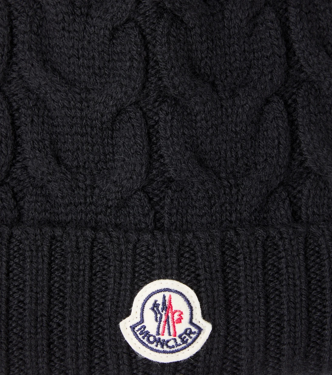 Moncler Enfant - Logo cable-knit wool beanie
