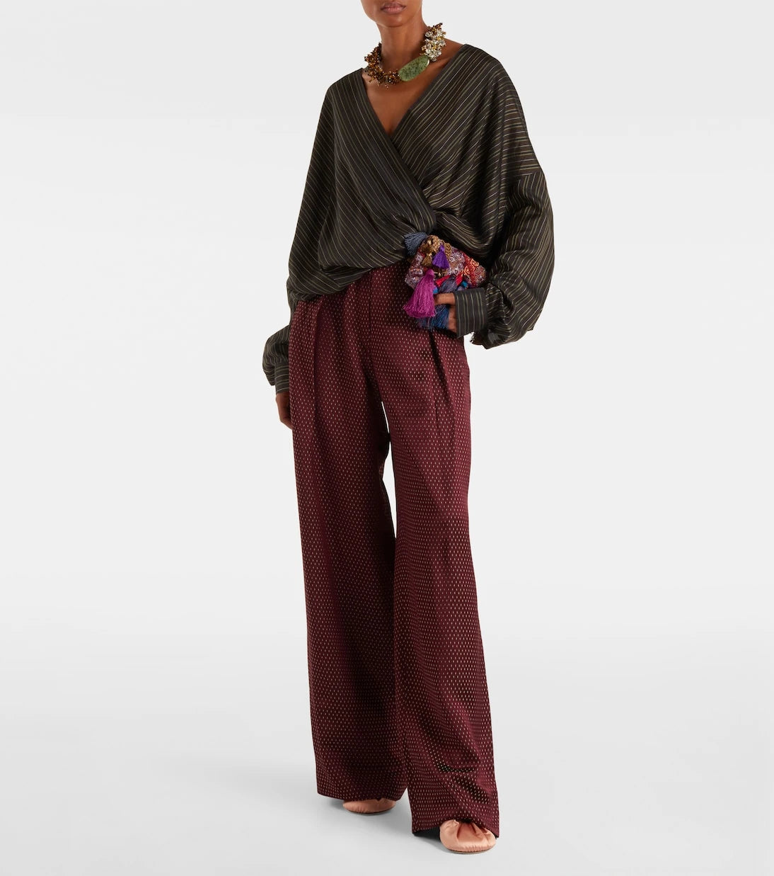 Dries Van Noten - 90 satin mules