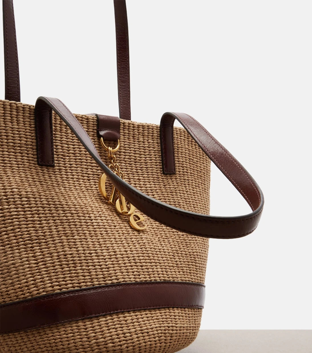 Chloé - Medium leather-trimmed basket bag