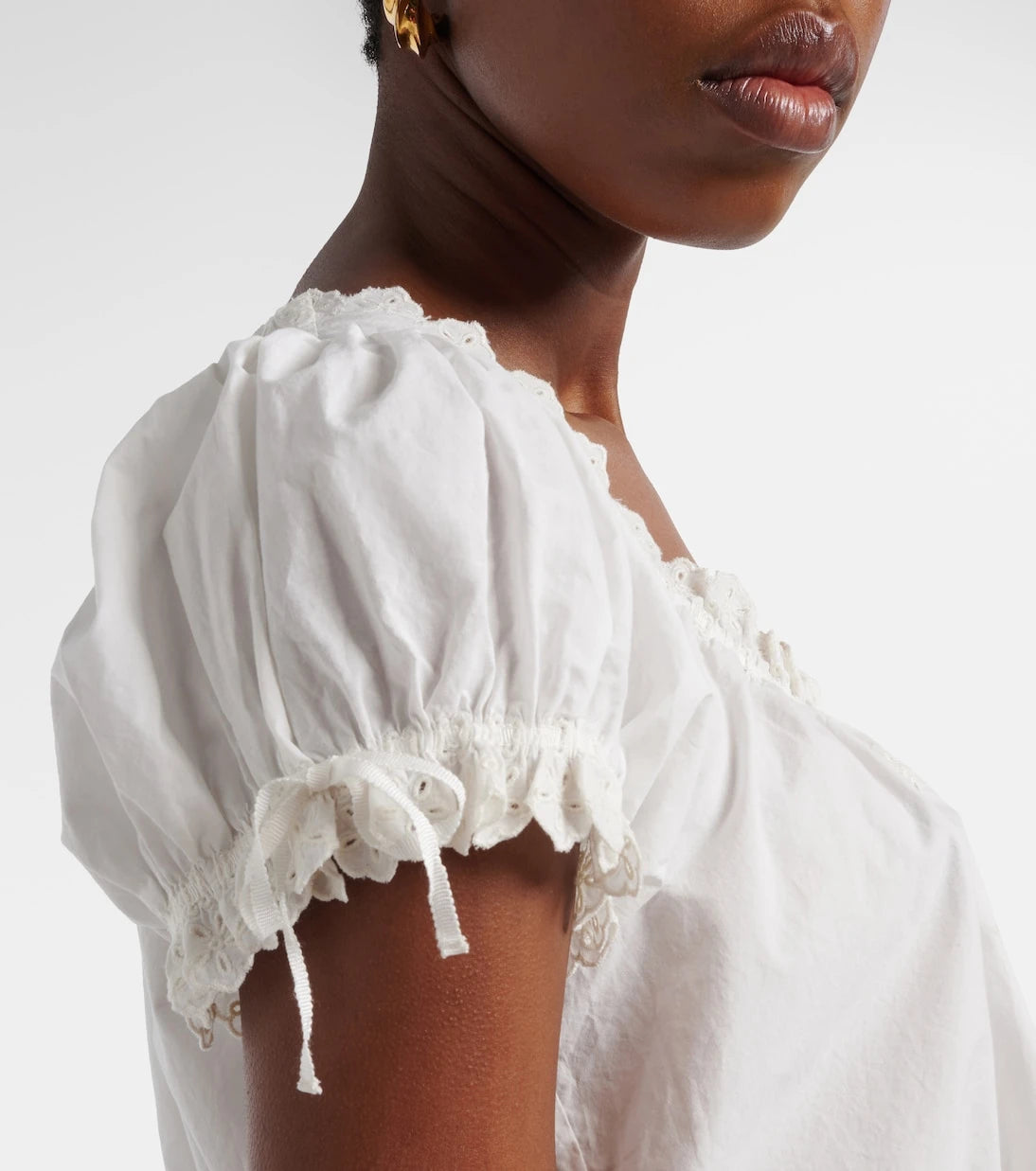 Dôen - Nera embroidered cotton top