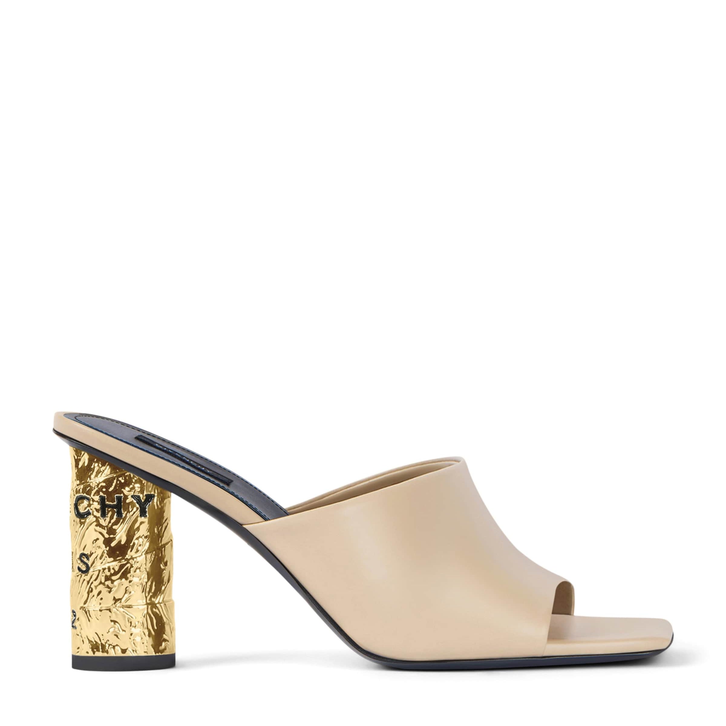 Givenchy Leather Tape Heeled Mules 85