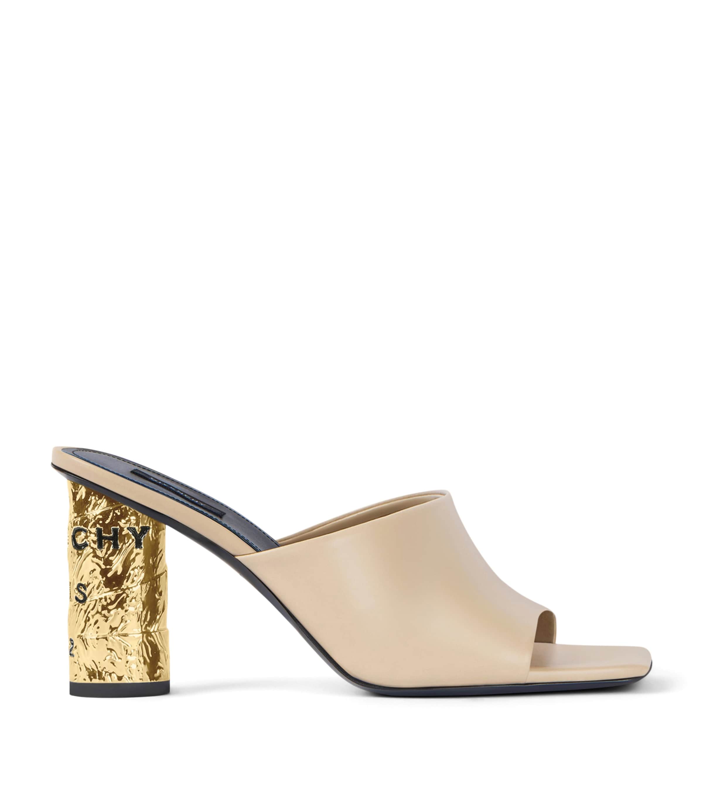 Givenchy Leather Tape Heeled Mules 85