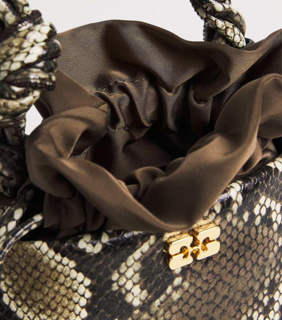 GANNI Multi Mini Snakeskin Bou Bucket Bag