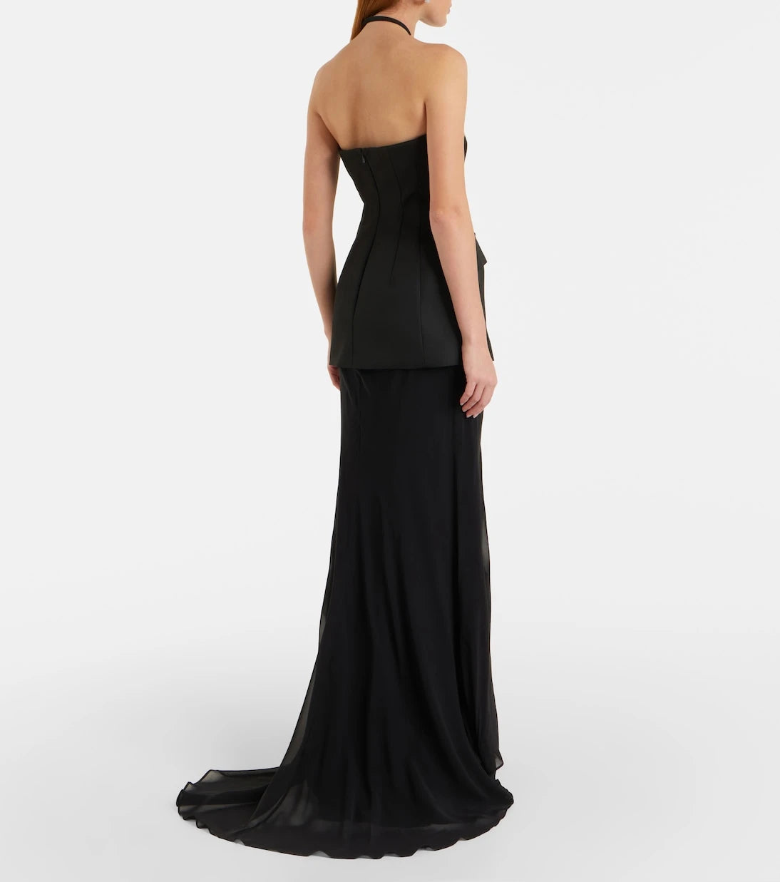 Sportmax - Pinne silk-trimmed maxi dress