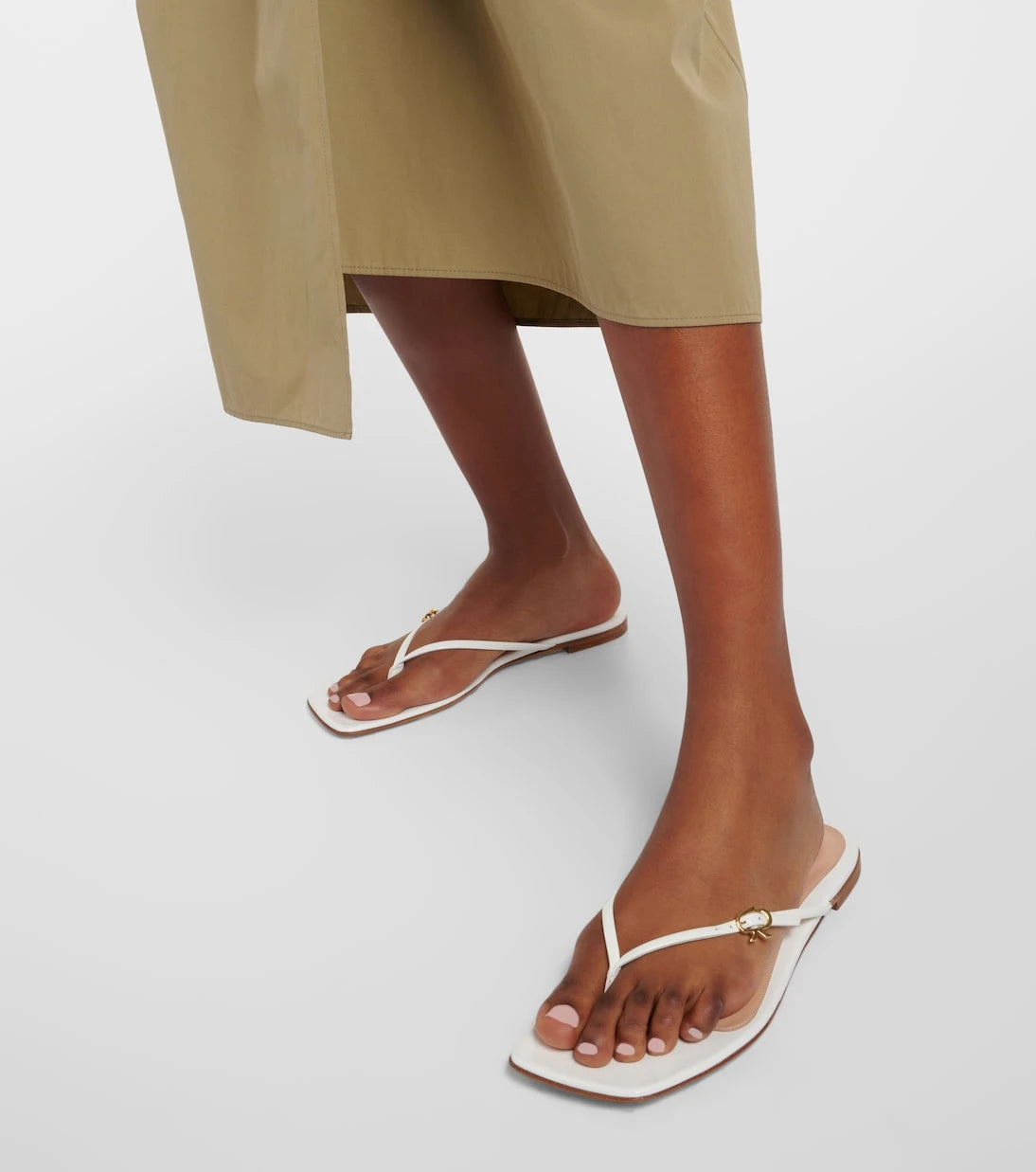 Gianvito Rossi - Patent leather thong sandals