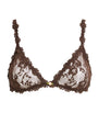 Stretch Lace Triangle Bralette ESPRESSO