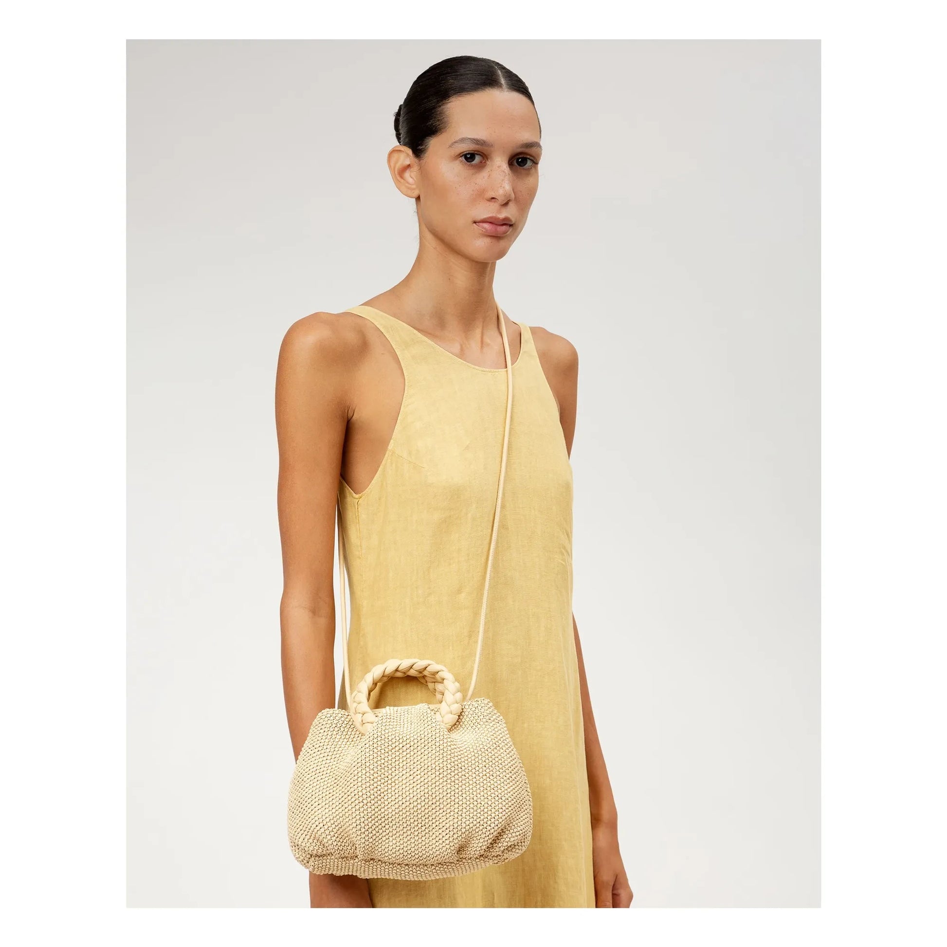 Hereu - Bag Bombon M Soft Raffia | Beige
