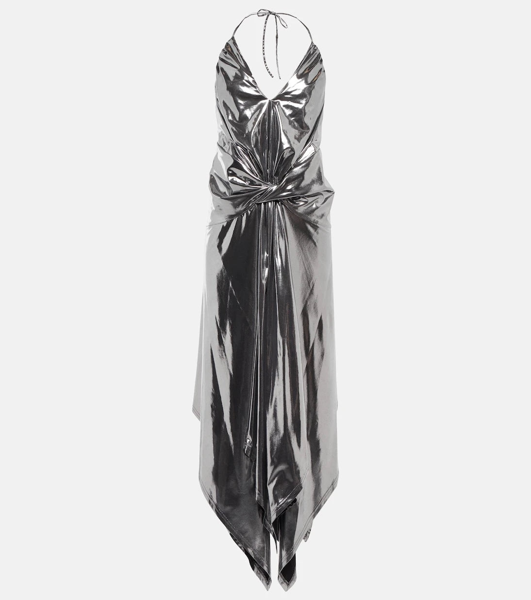 Alexandre Vauthier - Halterneck metallic midi dress